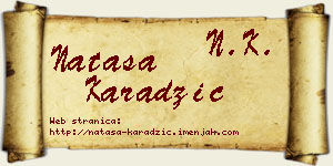 Nataša Karadžić vizit kartica